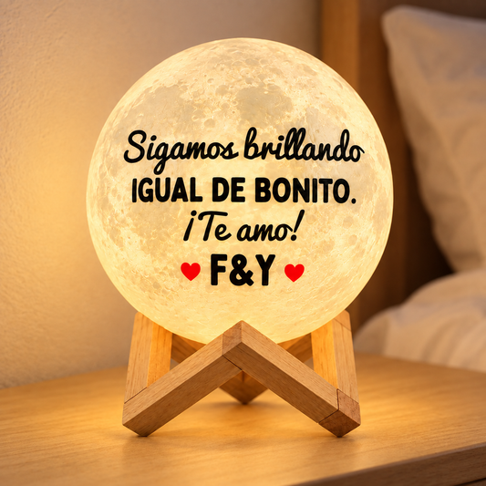 Lámpara luna personalizada