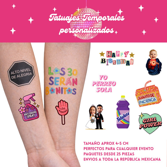 TATUAJES TEMPORALES PERSONALIZADOS