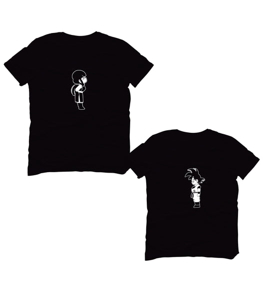 PLAYERAS DUO DRAGON BALL MILK  Y GOKU